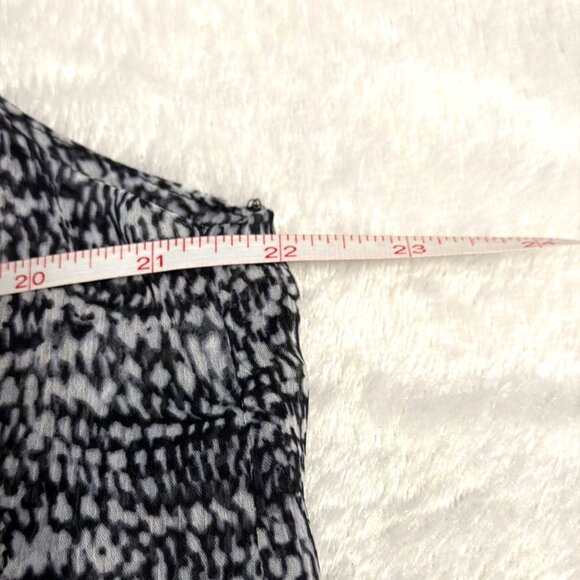 Vicci + Claire Womens Black & White Sleeveless Chiffon Tank Top XL - Picture 8 of 9